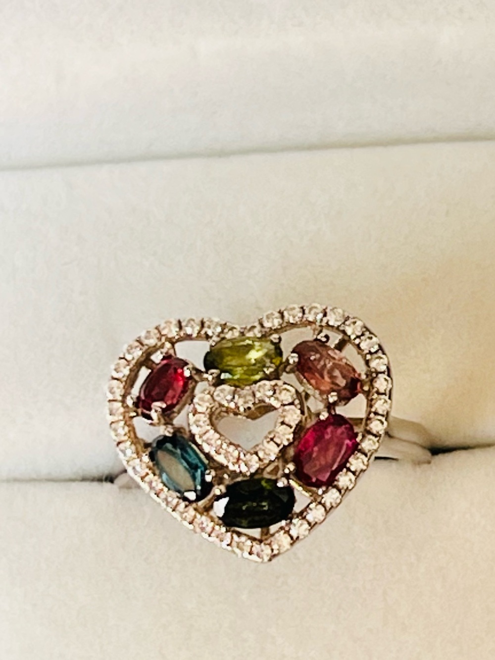 genuine Tourmaline an sapphire ring